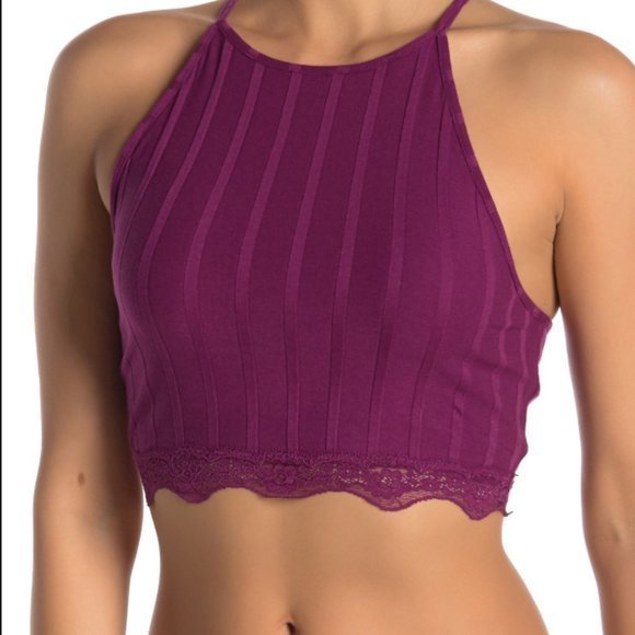 ALL YOUR LOVE CROP wine M S3 - Picture 1 of 4